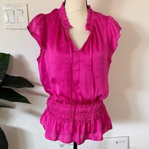 Pink Ruffled Women's Top